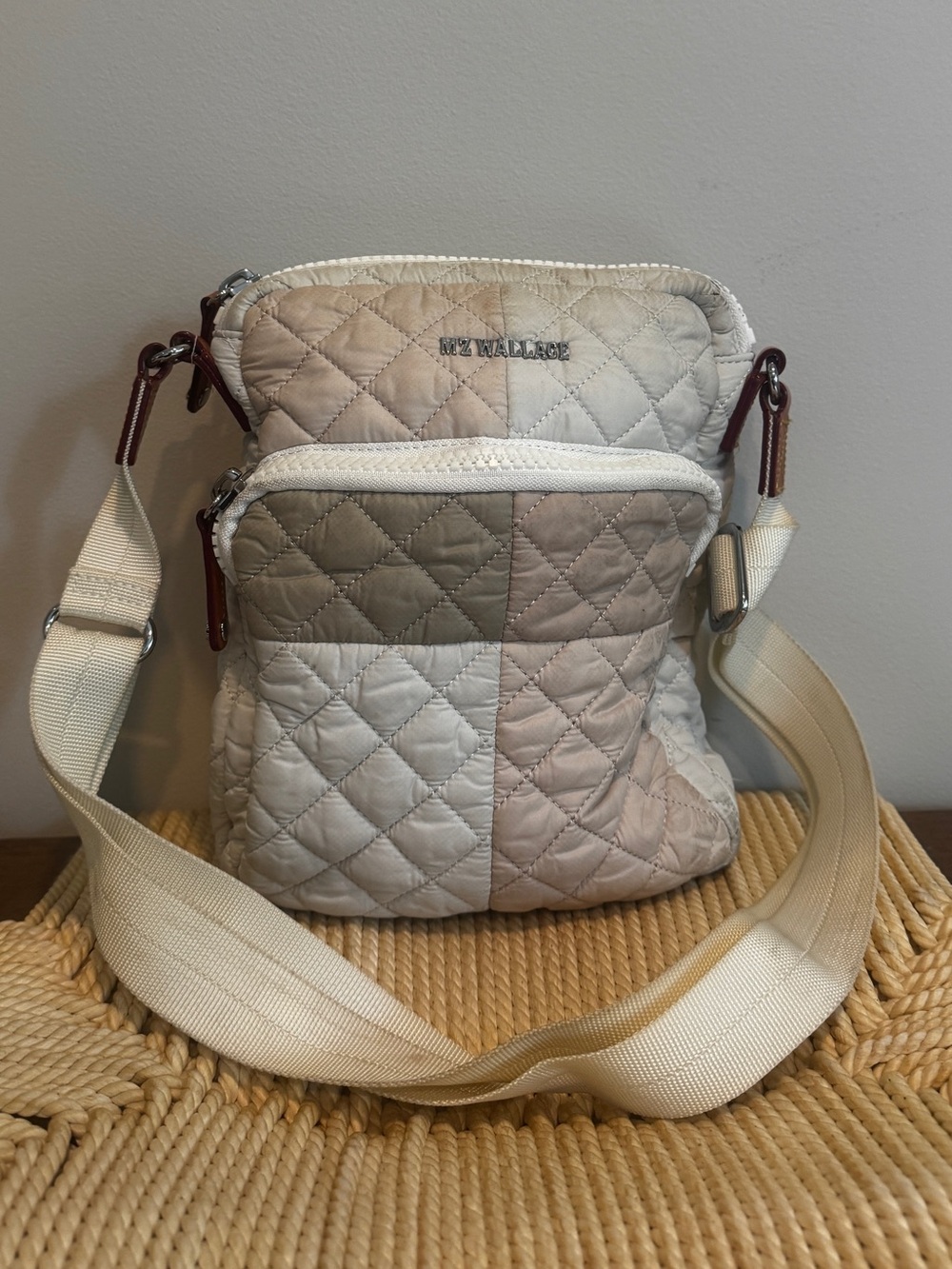 MZ Wallace Metro Cross body in Sandstone Patchwork